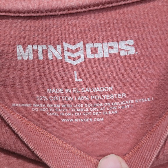 MTN OPS Mens T Shirt Size Large Short Sleeve Crew Neck Cotton Polyester Blend - Picture 5 of 11